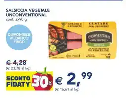 Esselunga SALSICCIA VEGETALE UNCONVENTIONAL offerta
