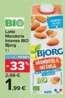 Carrefour Latte Mandorla Intensa BIO Bjorg offerta