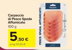 Carrefour Carpaccio di Pesce Spada Affumicato offerta