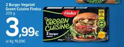 Carrefour 2 Burger Vegetali Green Cuisine Findus offerta