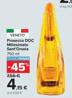 Carrefour PROSECCO DOC MILLESIMATO SANT'ORSOLA offerta