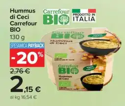 Carrefour Hummus di Ceci Carrefour Bio offerta