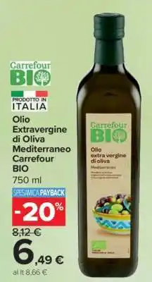 Carrefour Olio Extravergine di Oliva Mediterraneo Carrefour BIO offerta