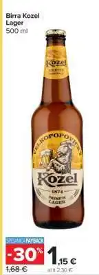 Carrefour Birra Kozel Lager offerta