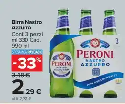 Carrefour Birra NASTRO AZZURRO offerta