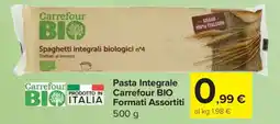Carrefour Pasta Integrale Carrefour BIO Formati Assortiti offerta