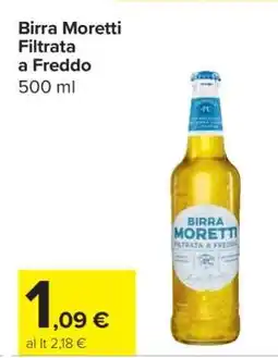 Carrefour Birra Moretti Filtrata a Freddo offerta