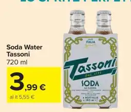 Carrefour Soda Water Tassoni offerta