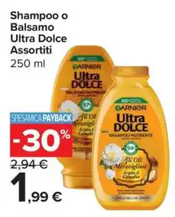 Carrefour Shampoo o Balsamo Ultra Dolce Assortiti offerta