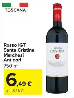 Carrefour Rosso IGT Santa Cristina Marchesi Antinori offerta
