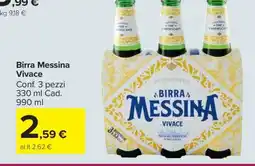 Carrefour Birra Messina Vivace offerta