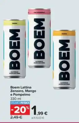 Carrefour Boem Lattina Zenzero, Mango e Pompelmo offerta