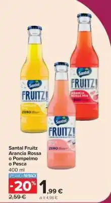 Carrefour Santal Fruitz Arancia Rossa o Pompelmo o Pesca offerta