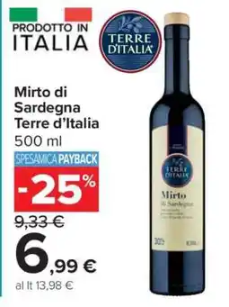 Carrefour Mirto di Sardegna Terre d’Italia offerta