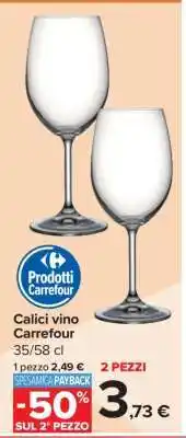 Carrefour Calici Vino Carrefour offerta