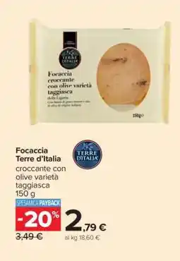 Carrefour Focaccia Terre d’Italia offerta