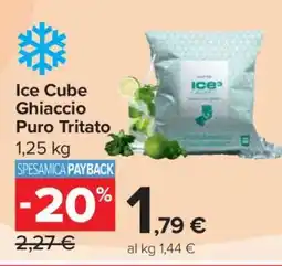 Carrefour Ice Cube Ghiaccio Puro Tritato offerta