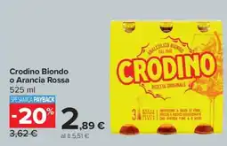 Carrefour Crodino Biondo o Arancia Rossa offerta