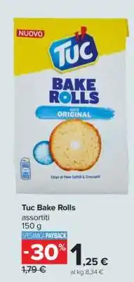 Carrefour TUC BAKE ROLLS offerta