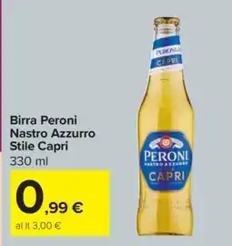 Carrefour Birra Peroni Nastro Azzurro Stile Capri offerta