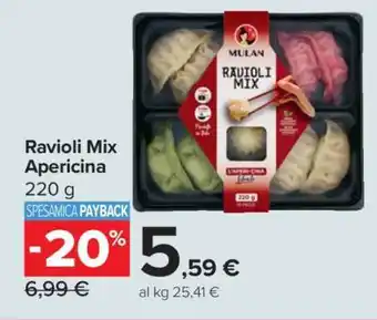 Carrefour Ravioli Mix Apericina offerta