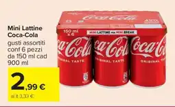 Carrefour Mini Lattine Coca-Cola offerta
