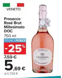 Carrefour Prosecco Rosé Brut Millesimato DOC offerta