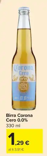 Carrefour Birra Corona Cero 0.0% offerta