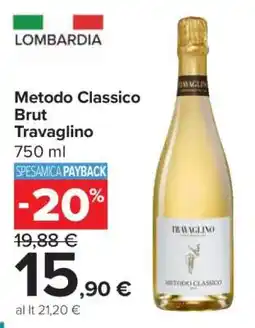 Carrefour Metodo Classico Brut Travaglino offerta