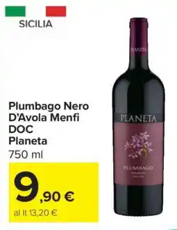 Carrefour Plumbago Nero D’Avola Menfi DOC Planeta offerta
