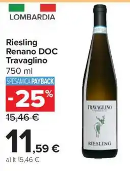 Carrefour Riesling Renano DOC Travaglino offerta