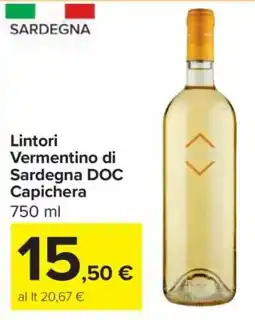 Carrefour Lintori Vermentino di Sardegna DOC Capichera offerta