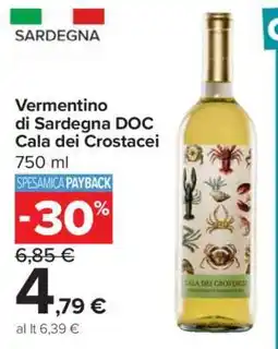 Carrefour Vermentino di Sardegna DOC Cala dei Crostacei offerta
