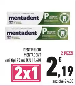 Conad Dentifricio MENTADENT offerta