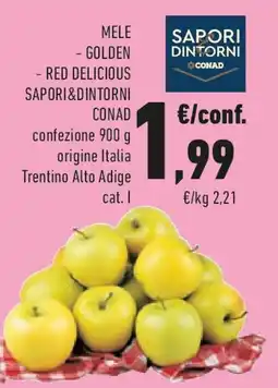 Conad Mele - golden - red delicious SAPORI&DINTORNI CONAD offerta