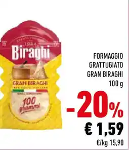 Conad Formaggio grattugiato gran biraghi offerta