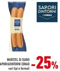 Conad Wurstel di suino SAPORI&DINTORNI CONAD offerta