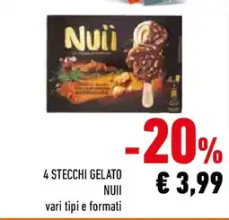 Conad 4 stecchi gelato NUII offerta