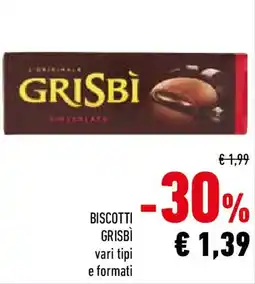 Conad Biscotti GRISBÌ offerta