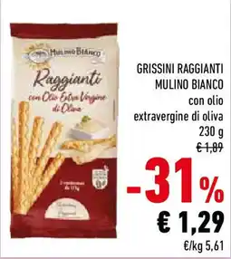 Conad Grissini raggianti MULINO BIANCO con olio extravergine di oliva offerta