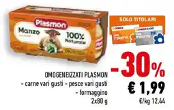 Conad OMOGENEIZZATI PLASMON - carne vari gusti - pesce vari gusti - formaggino offerta