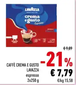 Conad Caffè crema e gusto LAVAZZA espresso offerta