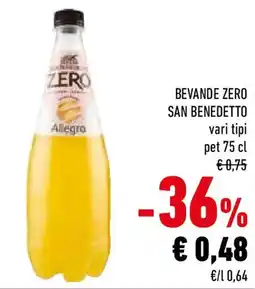 Conad Bevande zero SAN BENEDETTO offerta