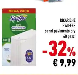 Conad RICARICHE SWIFFER panni pavimento dry offerta