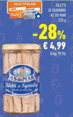 Conad Filetti di sgombro AS DO MAR offerta