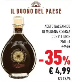 Conad Aceto balsamico di modena riserva DUE VITTORIE offerta
