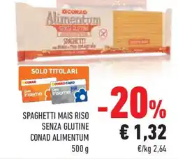 Conad Spaghetti mais riso senza glutine CONAD ALIMENTUM offerta