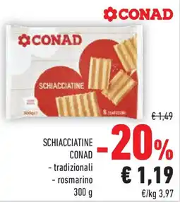 Conad Schiacciatine CONAD offerta