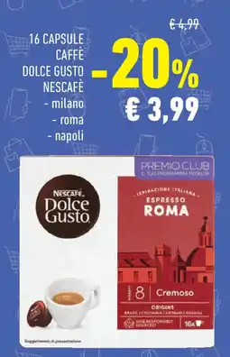 Conad 16 capsule caffè dolce gusto NESCAFÈ offerta
