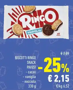 Conad Biscotti ringo snack PAVESI offerta